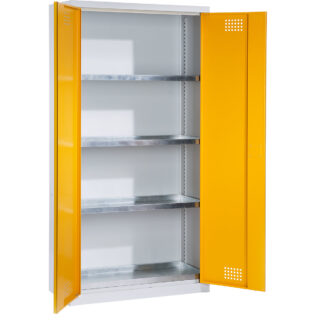Umweltschrank eurokraft basic Höhe 1800 mm, 3 Wannenböden