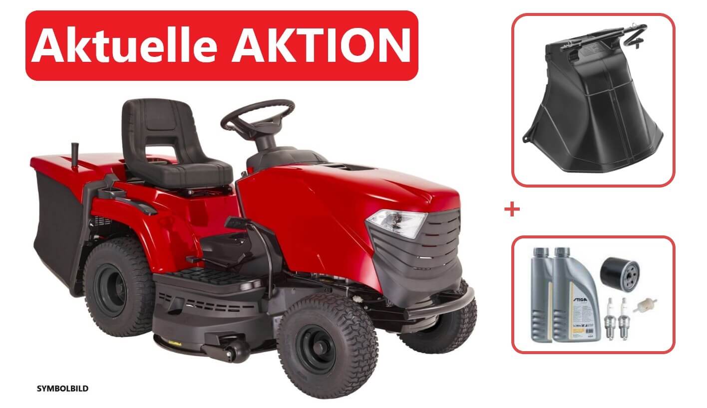 Rasentraktor MPS 98 H powered by STIGA - 18PS, 2-Zylinder - inkl. Deflektor und Service-Kit